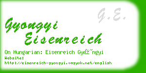 gyongyi eisenreich business card